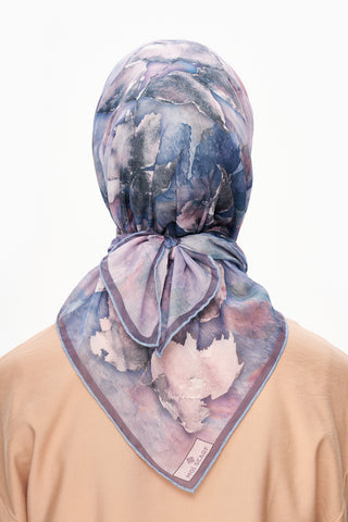 Moi Scarf Fleur d’Ombre Kare Eşarp Mavi