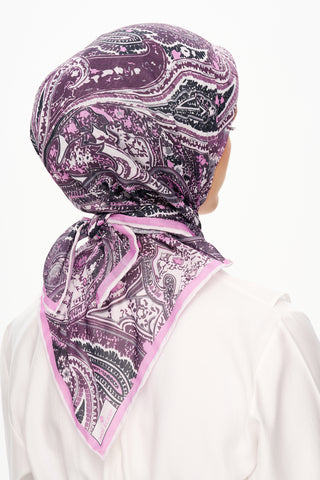 Moi Scarf Élégance Céleste Superior Soft Kare Eşarp Pembe