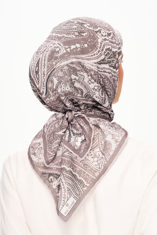 Moi Scarf Élégance Céleste Superior Soft Kare Eşarp Koyu Gri