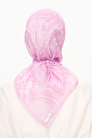 Moi Scarf Élégance Céleste Superior Soft Kare Eşarp Açık Pembe