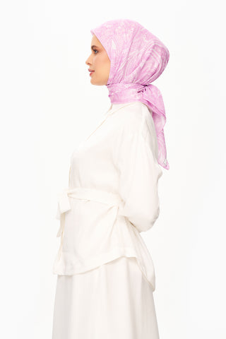 Moi Scarf Élégance Céleste Superior Soft Kare Eşarp Açık Pembe