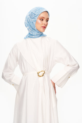 Moi Scarf Élégance Céleste Superior Soft Kare Eşarp Bebe Mavi