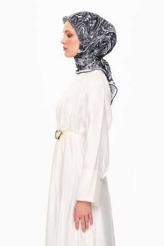 Moi Scarf Élégance Céleste Superior Soft Kare Eşarp Siyah