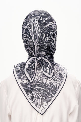 Moi Scarf Élégance Céleste Superior Soft Kare Eşarp Siyah