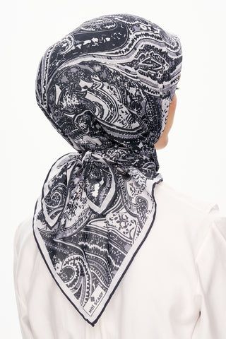 Moi Scarf Élégance Céleste Superior Soft Kare Eşarp Siyah