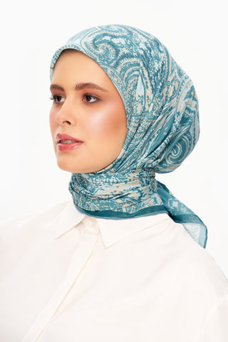 Moi Scarf Élégance Céleste Superior Soft Kare Eşarp Mint