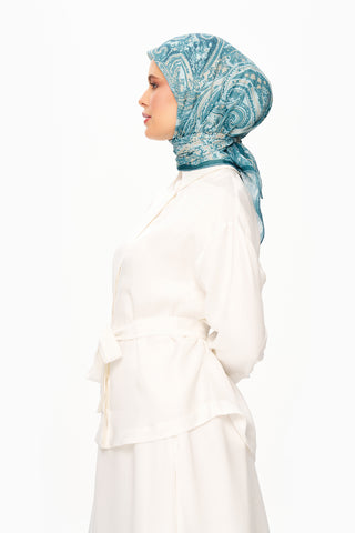 Moi Scarf Élégance Céleste Superior Soft Kare Eşarp Mint