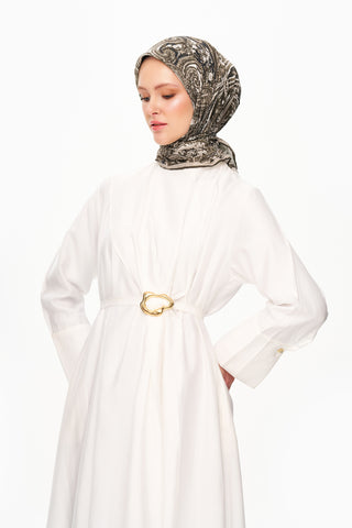 Moi Scarf Élégance Céleste Superior Soft Kare Eşarp Haki