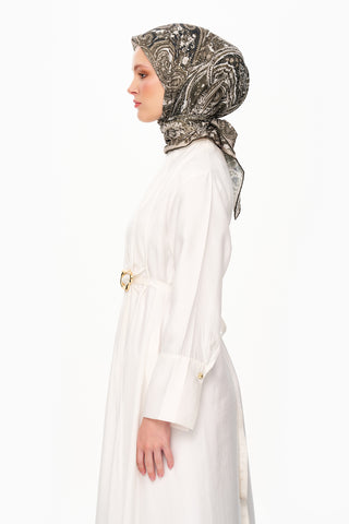 Moi Scarf Élégance Céleste Superior Soft Kare Eşarp Haki