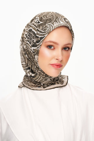 Moi Scarf Élégance Céleste Superior Soft Kare Eşarp Haki