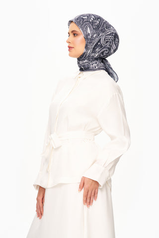 Moi Scarf Élégance Céleste Superior Soft Kare Eşarp Koyu Füme