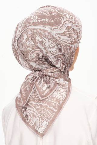 Moi Scarf Élégance Céleste Superior Soft Kare Eşarp Bej