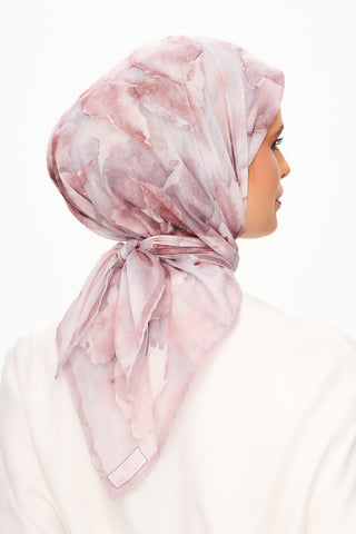 Moi Scarf Éternité Baroque Superior Soft Kare Eşarp Pembe
