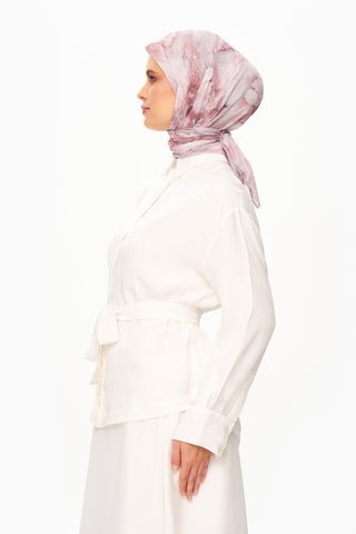 Moi Scarf Éternité Baroque Superior Soft Kare Eşarp Pembe