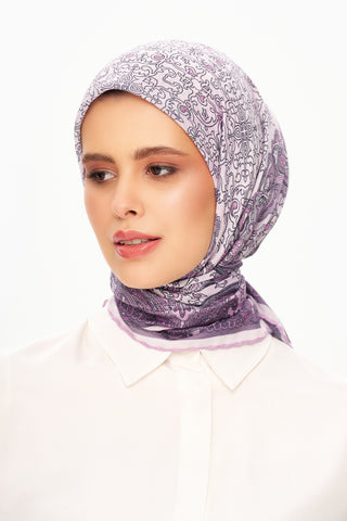 Moi Scarf Éternité Baroque Superior Soft Kare Eşarp Lila