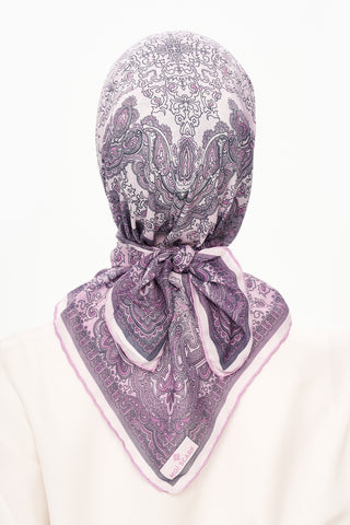 Moi Scarf Éternité Baroque Superior Soft Kare Eşarp Lila