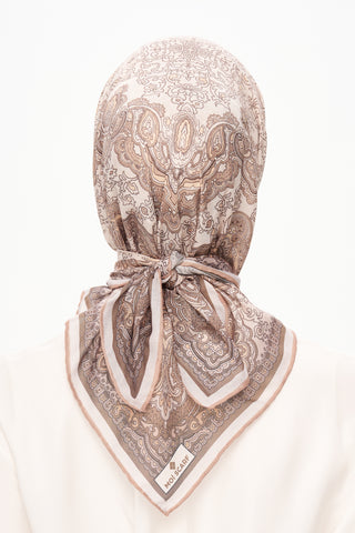 Moi Scarf Éternité Baroque Superior Soft Kare Eşarp Sütlü kahve