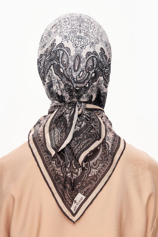 Moi Scarf Éternité Baroque Superior Soft Kare Eşarp Acı Kahve