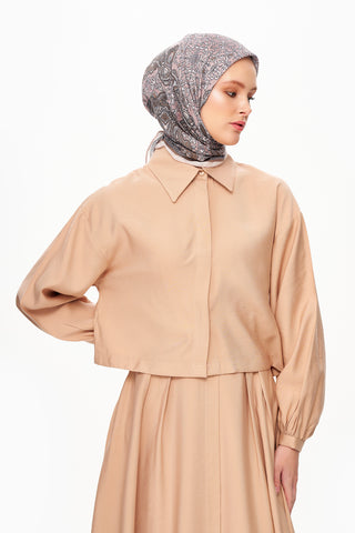 Moi Scarf Éternité Baroque Superior Soft Kare Eşarp Kahverengi