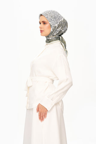 Moi Scarf Éternité Baroque Superior Soft Kare Eşarp Yeşil