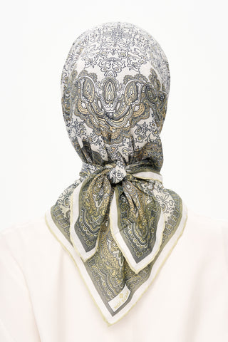 Moi Scarf Éternité Baroque Superior Soft Kare Eşarp Yeşil