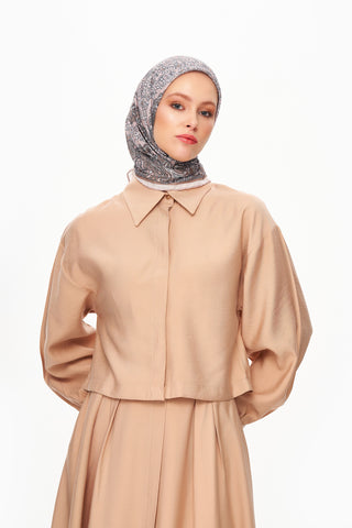 Moi Scarf Éternité Baroque Superior Soft Kare Eşarp Somon