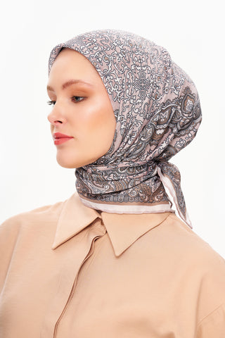 Moi Scarf Éternité Baroque Superior Soft Kare Eşarp Somon