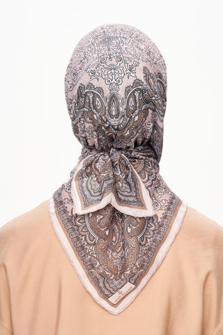 Moi Scarf Éternité Baroque Superior Soft Kare Eşarp Somon