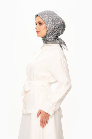 Moi Scarf Éternité Baroque Superior Soft Kare Eşarp Gri