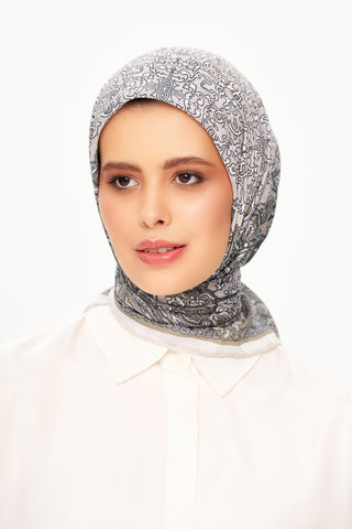 Moi Scarf Éternité Baroque Superior Soft Kare Eşarp Gri