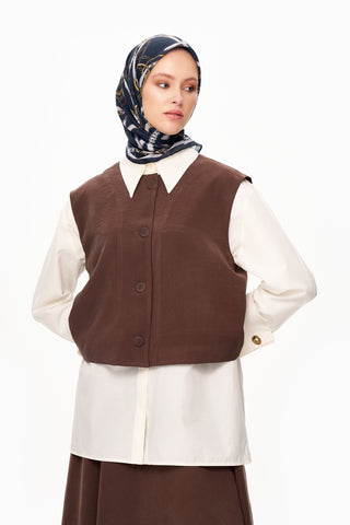Moi Scarf Chaîne Éternelle Superior Soft Kare Eşarp Lacivert