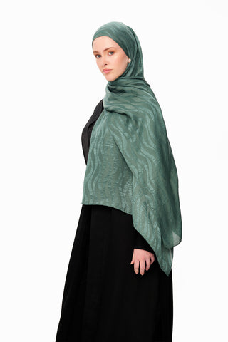 Moi Scarf Dérive de Sable Premium Jakarlı Şal Çam