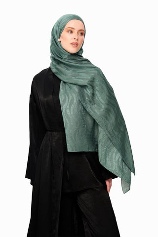 Moi Scarf Dérive de Sable Premium Jakarlı Şal Çam