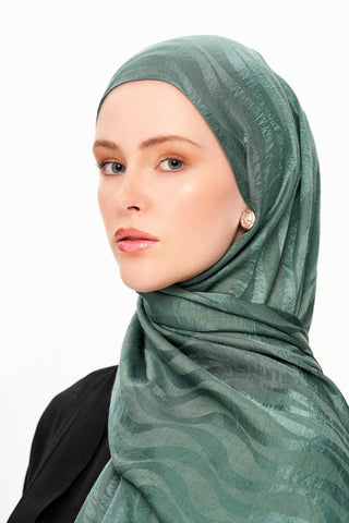 Moi Scarf Dérive de Sable Premium Jakarlı Şal Çam