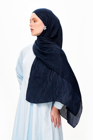 Moi Scarf Dérive de Sable Premium Jakarlı Şal Gece