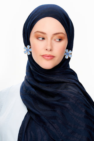 Moi Scarf Dérive de Sable Premium Jakarlı Şal Gece