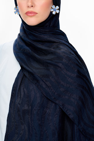 Moi Scarf Dérive de Sable Premium Jakarlı Şal Gece