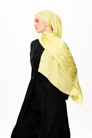 Moi Scarf Dérive de Sable Premium Jakarlı Şal Sarı