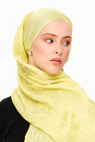 Moi Scarf Dérive de Sable Premium Jakarlı Şal Sarı