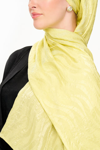 Moi Scarf Dérive de Sable Premium Jakarlı Şal Sarı