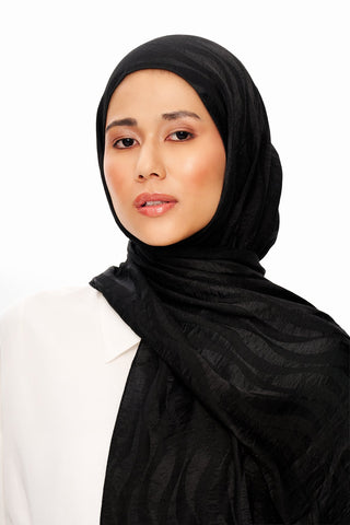 Moi Scarf Dérive de Sable Premium Jakarlı Şal Gece Dalgası
