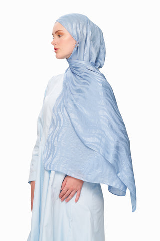 Moi Scarf Dérive de Sable Premium Jakarlı Şal Bebe Mavi