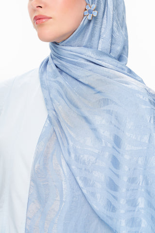 Moi Scarf Dérive de Sable Premium Jakarlı Şal Bebe Mavi