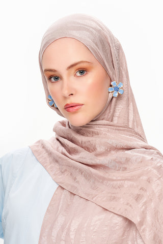 Moi Scarf Dérive de Sable Premium Jakarlı Şal Bej