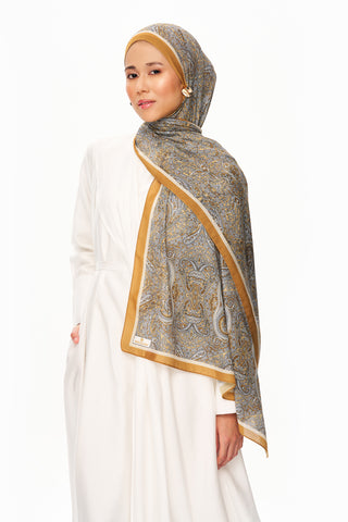 Moi Scarf Perle Palais Supérieur Soft Desenli Şal Hardal