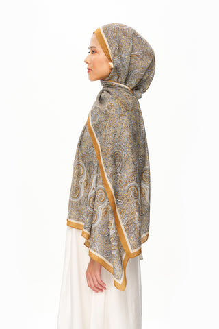 Moi Scarf Perle Palais Supérieur Soft Desenli Şal Hardal