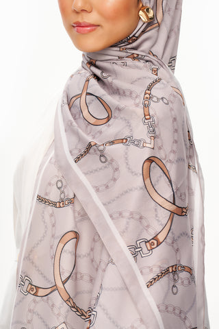 Moi Scarf Côte d’AzurSupérieur Soft Desenli Şal Bej