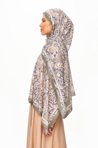 Moi Scarf Argent Rose Supérieure Soft Desenli Şal Yeşil
