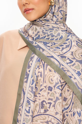 Moi Scarf Argent Rose Supérieure Soft Desenli Şal Yeşil