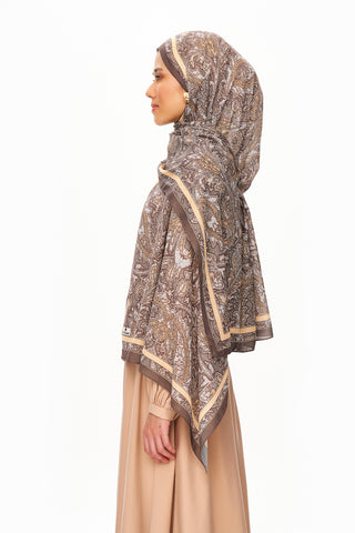 Moi Scarf Argent Rose Supérieure Soft Patterned Shawl Soil